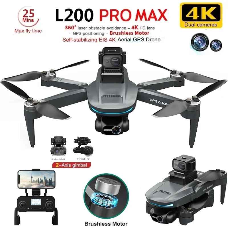 L200 PRO MAX Drone 4K 2-Axis P - Drone Aerial Photography ulasan dan harga