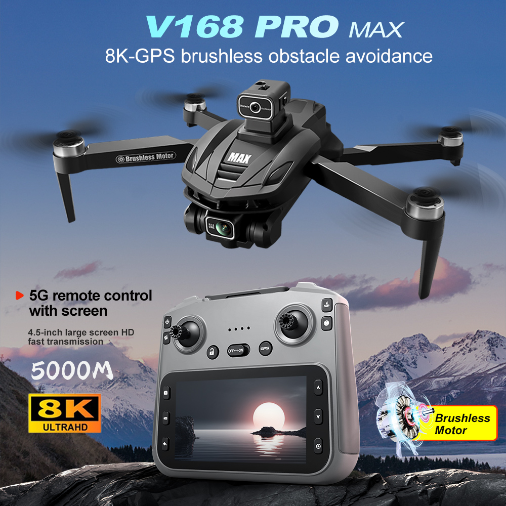 V168 PRO Max GPS Drone 8K Prof - Drone Aerial Photography ulasan dan harga